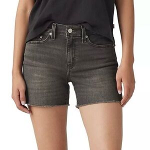 Levi's 299650149 Shorts Women's 33 Black‎ Denim Stretch Mid Length